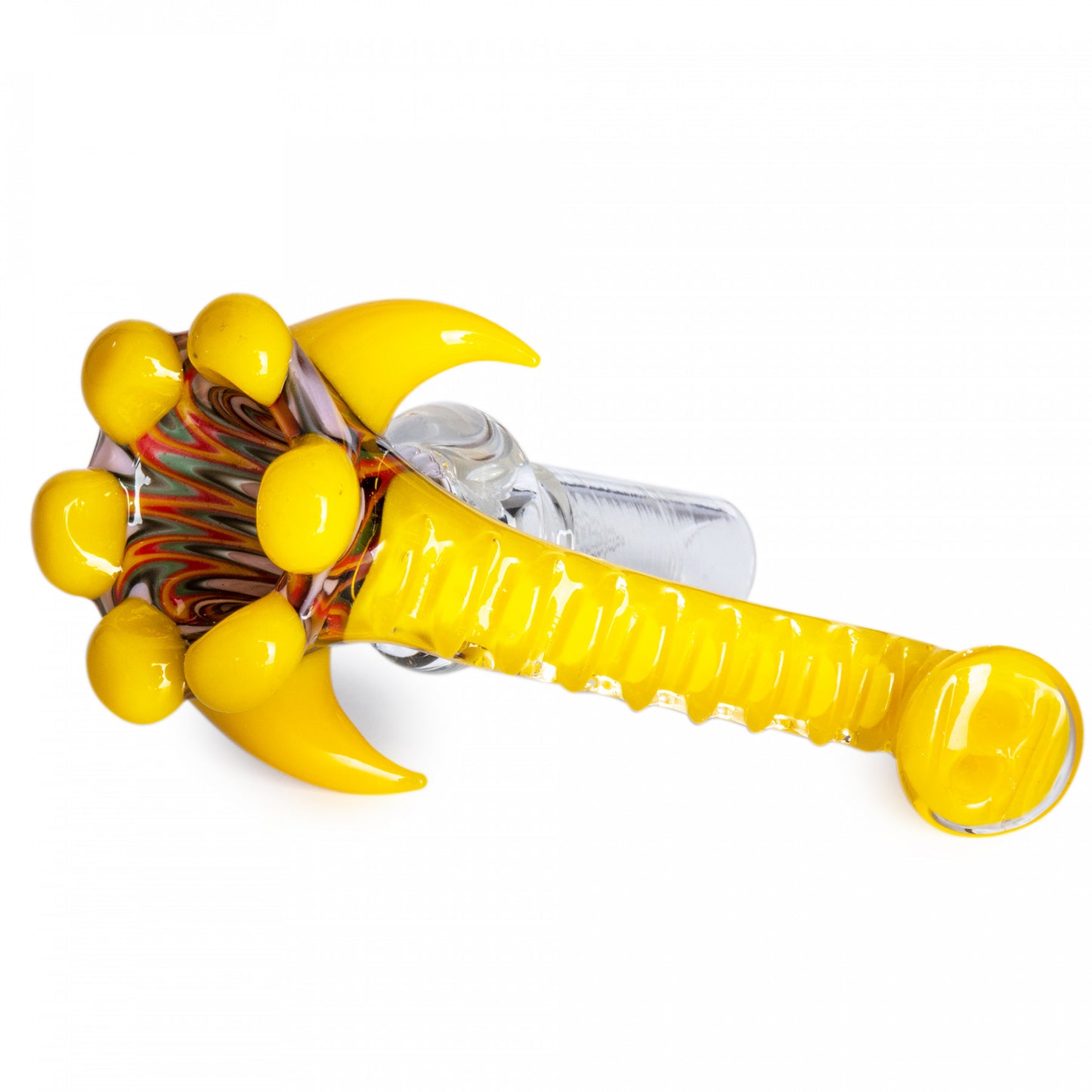 Red Eye Glass Elephant Trunk Bowl - Yellow