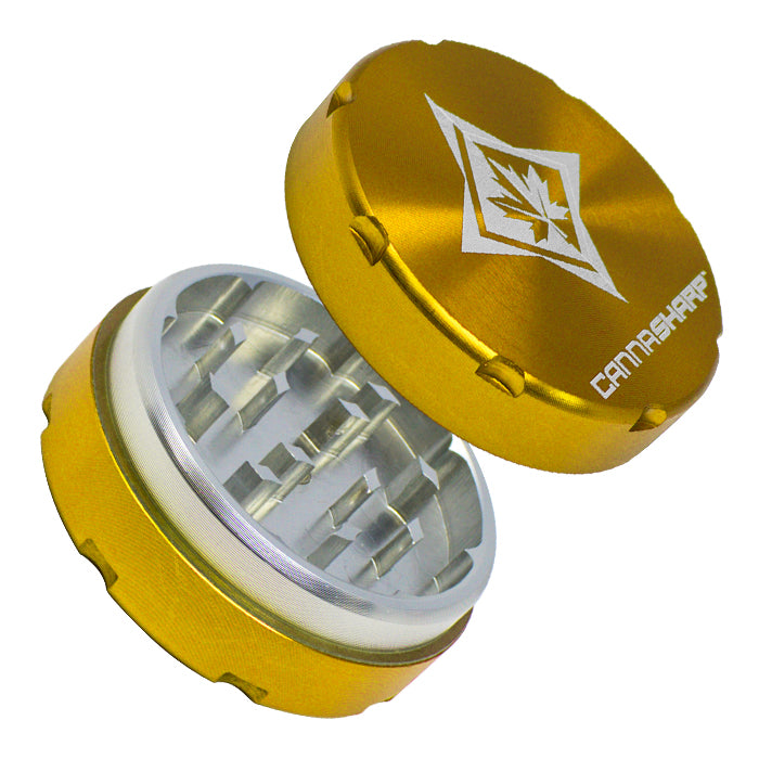 Cannasharp 2-Piece Grinder - Gold