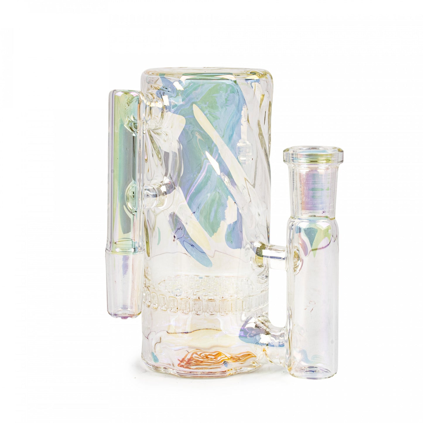 Red Eye Tek Metallic Twist Ash Catcher - 90 Degree (Rainbow)