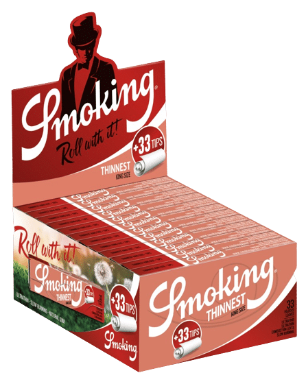 Smoking Thinnest Rolling Paper - King Size + Tips