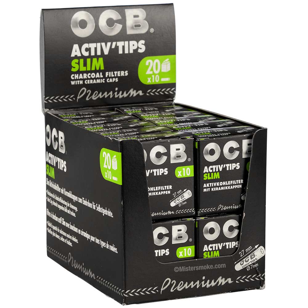 OCB Activ'Tips Slim Activated Charcoal Filters