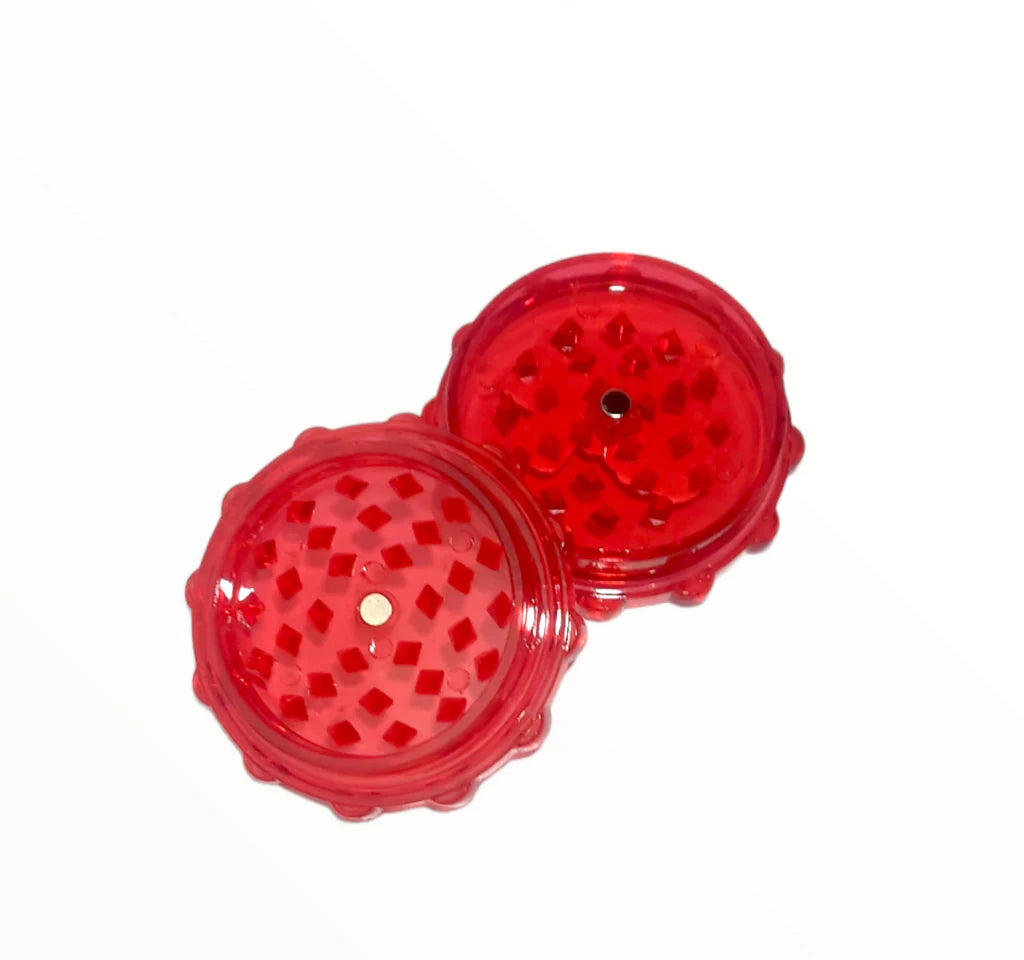 Plastic 2 Piece Grinder - Red
