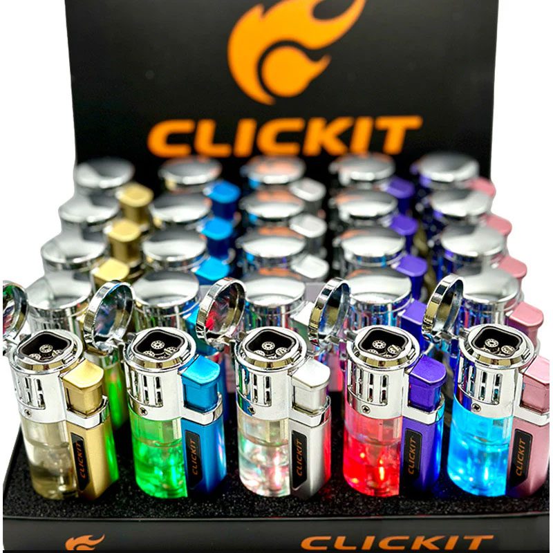 Click it Transparent LED Triple Flame Torch