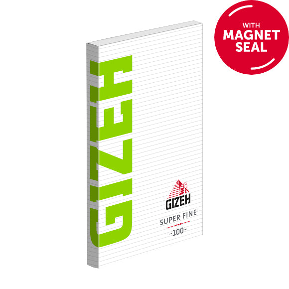 Gizeh Hemp Rolling Papers - Super Fine w Magnetic Strip 1 1/4 Size
