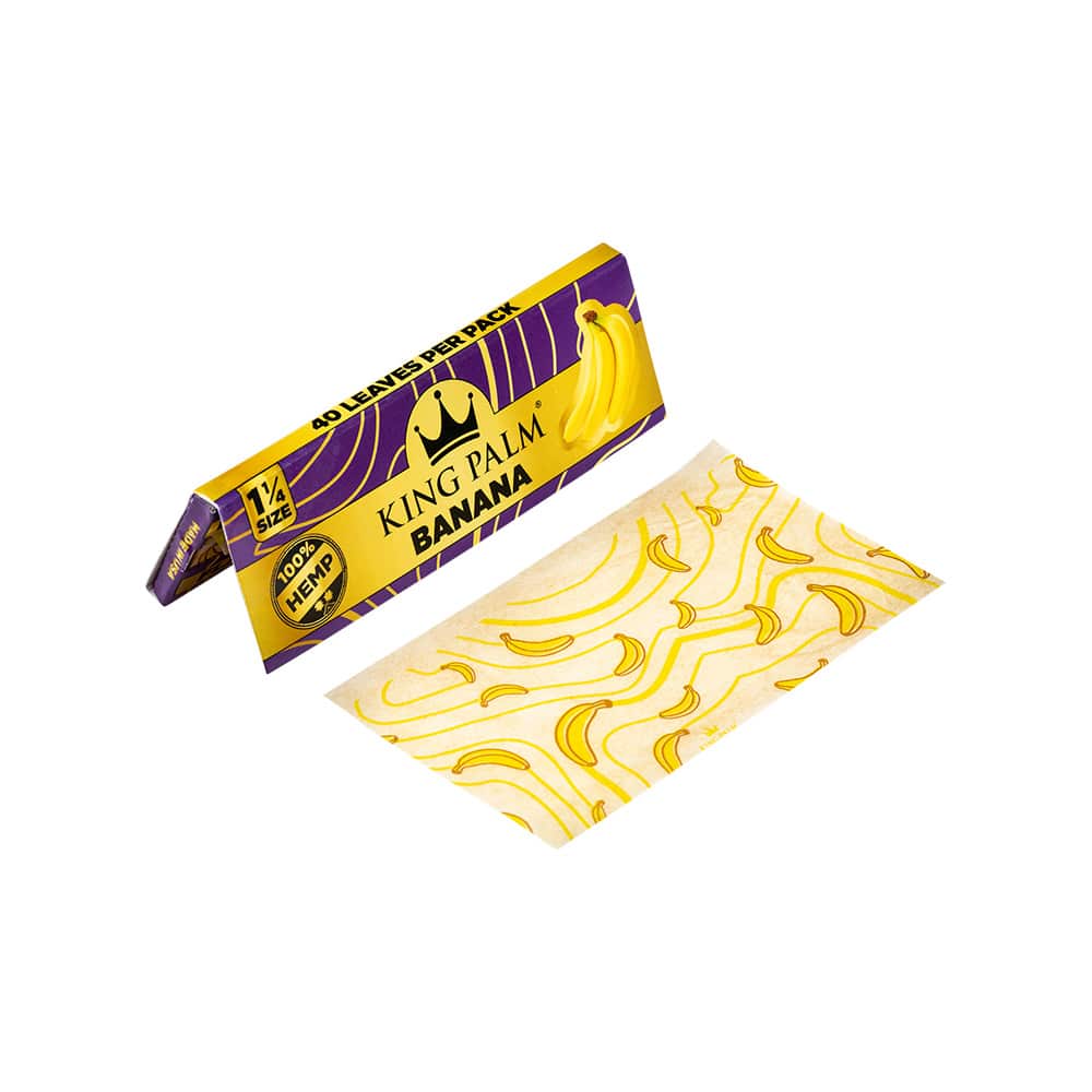 King Palm Flavored Hemp Papers 1 1/4 Size - Banana