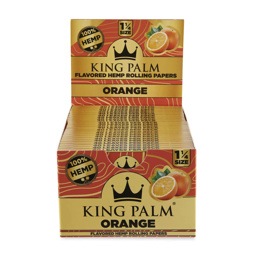 King Palm Flavored Hemp Papers 1 1/4 Size - Orange