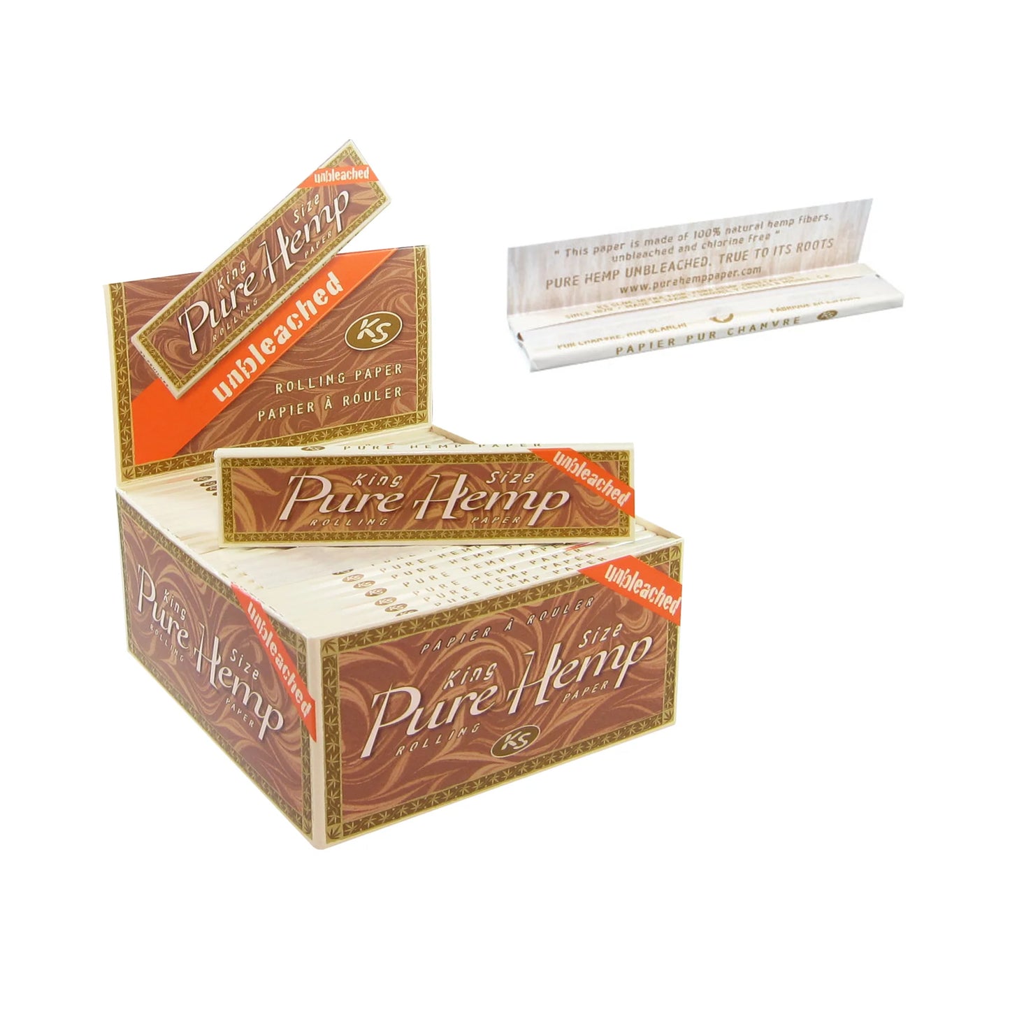 Pure Hemp Unbleached Rolling Papers - King Size