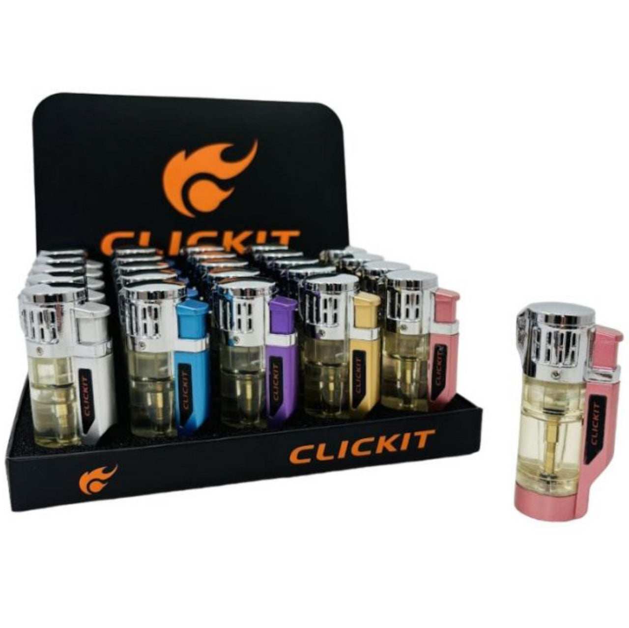 Click it Transparent LED Triple Flame Torch