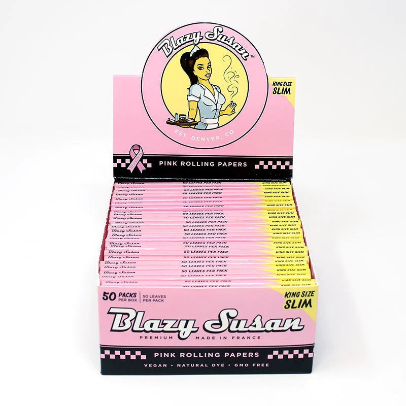 Blazy Susan Pink Rolling Papers - King Size