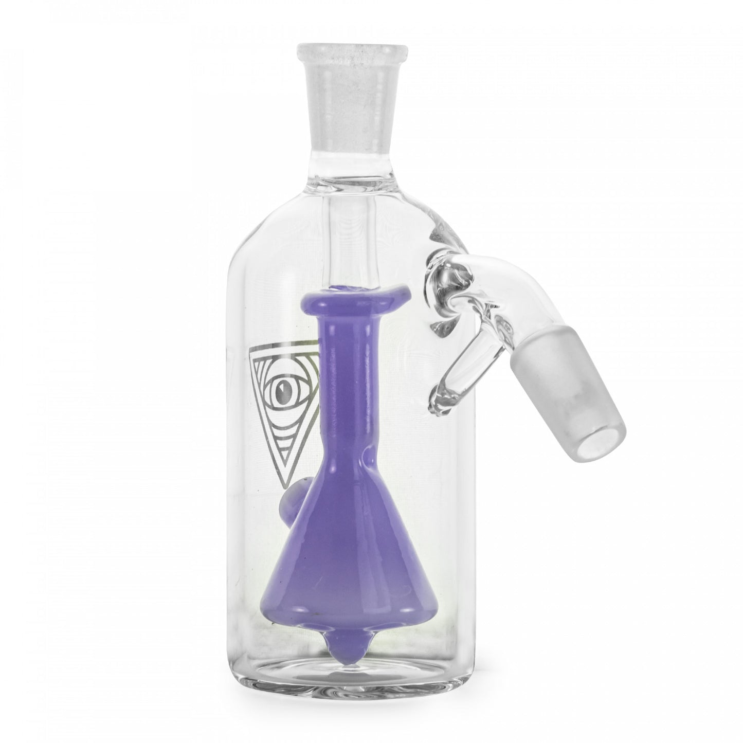 Red Eye Glass "Bong-In-A-Bottle" Ash Catcher - 45 Degree (Purple)