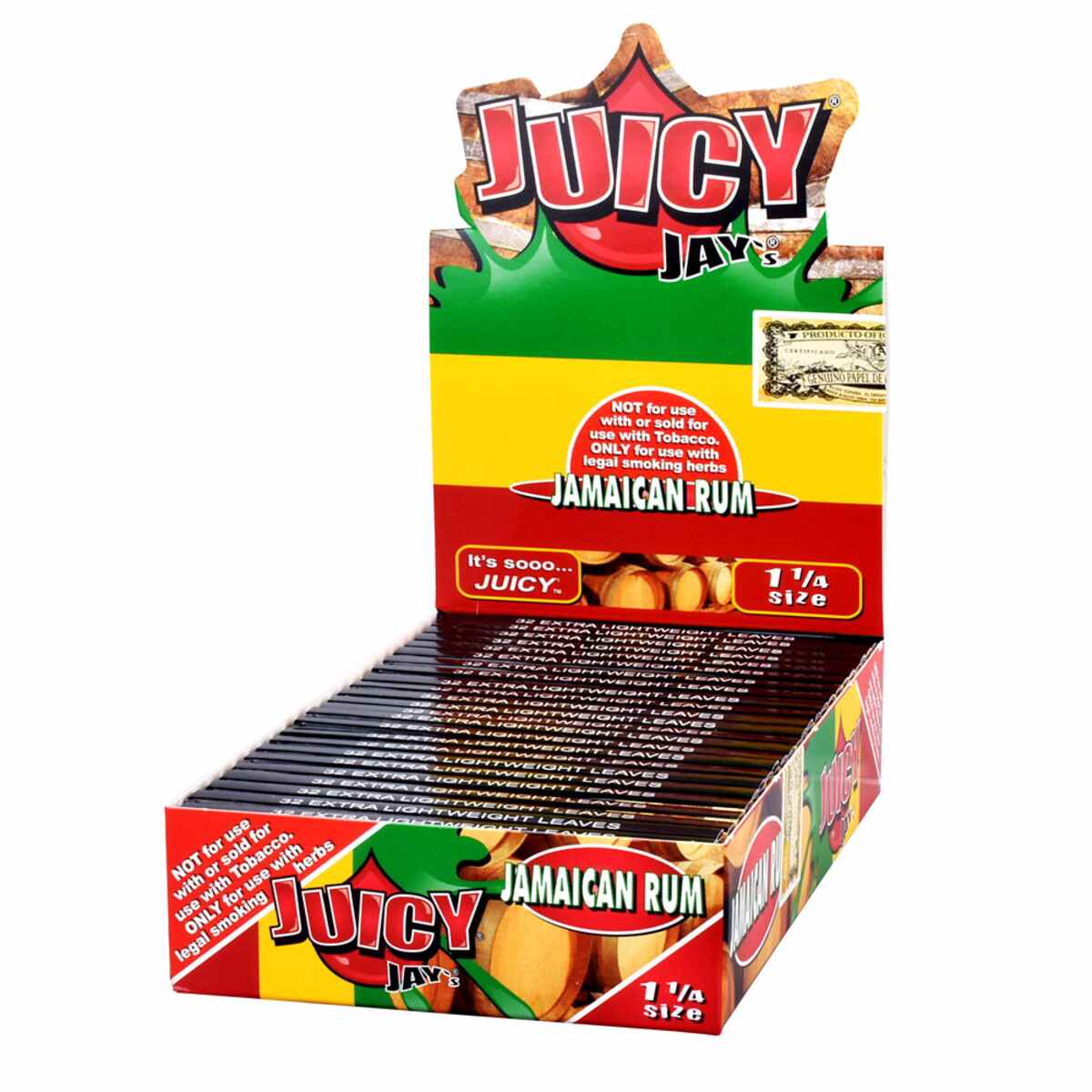 Juicy Jay's Flavored Papers 1 1/4 Size - Jamaican Rum