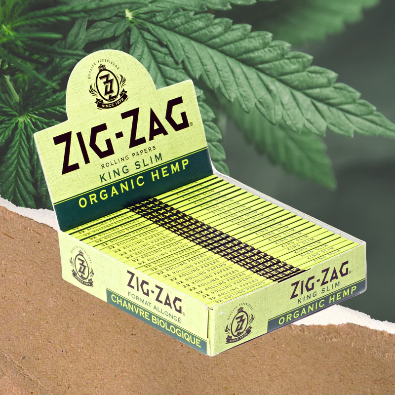 Zig-Zag Organic Hemp Rolling Papers - King Slim