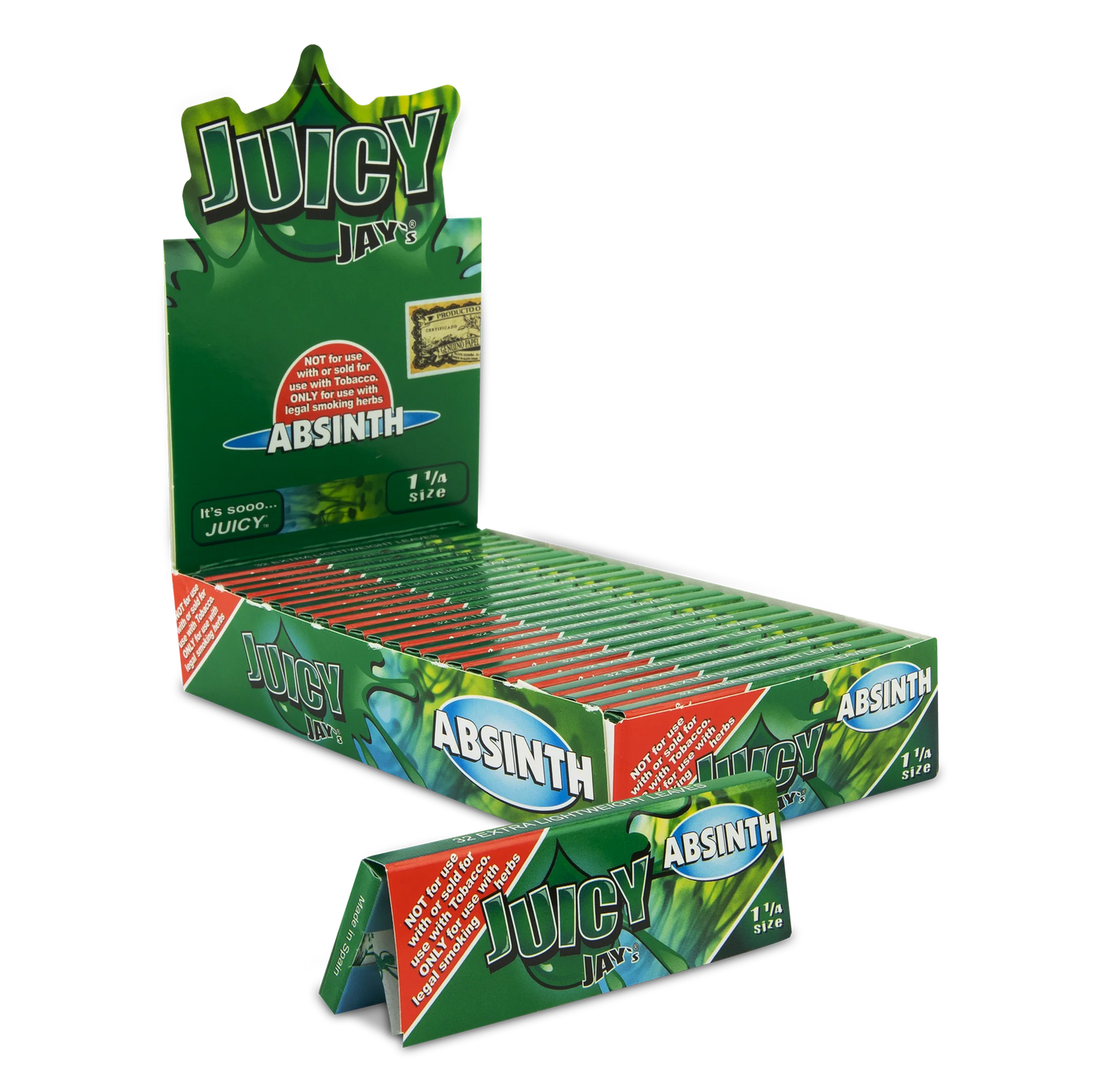 Juicy Jay's Flavored Papers 1 1/4 Size - Absinthe