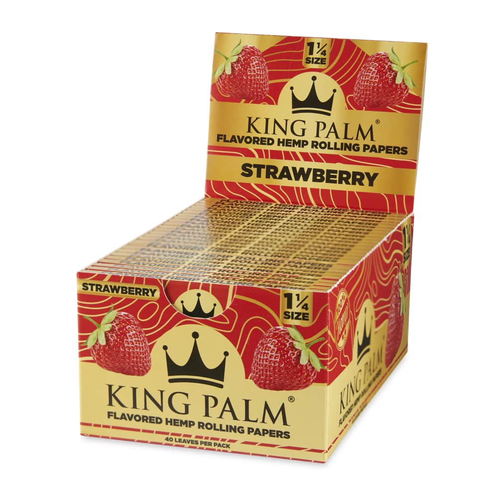 King Palm Flavored Hemp Papers 1 1/4 Size - Strawberry