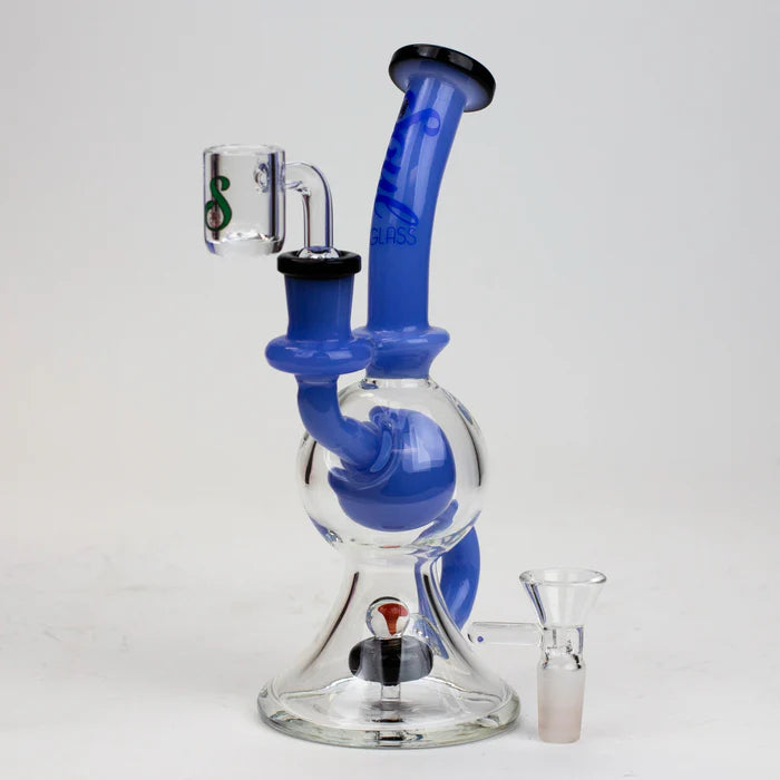Soul Glass 2-in-1 Recycler/Bong -Blue