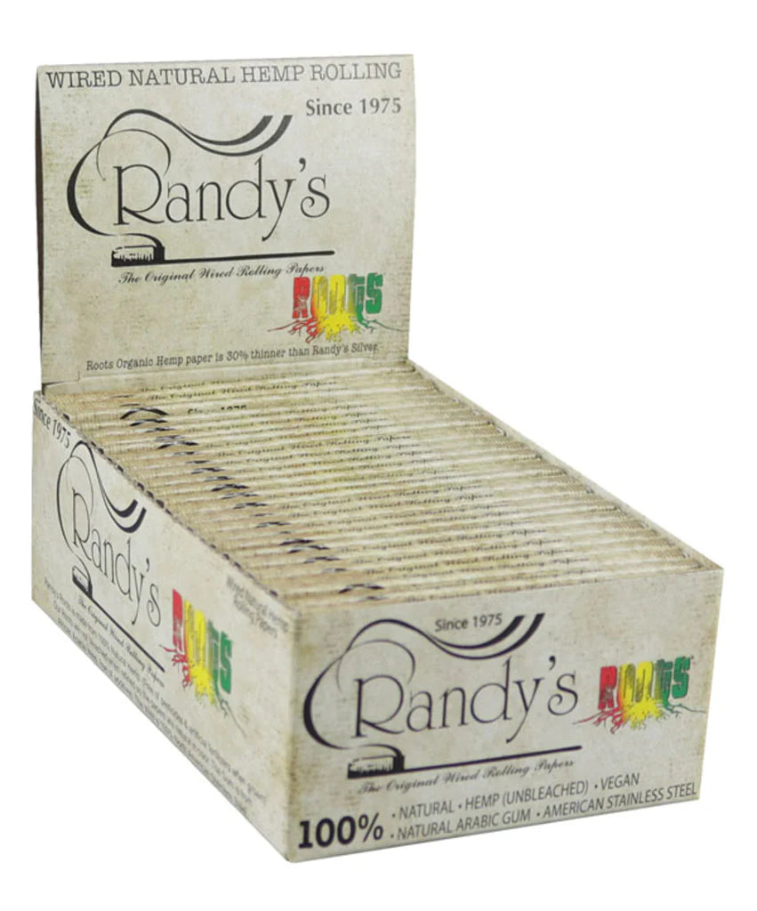 Randy's Roots Hemp Wired Rolling Papers - 1 1/4 Size