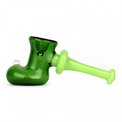 Red Eye Glass Boot Hammer Hand Pipe - Green