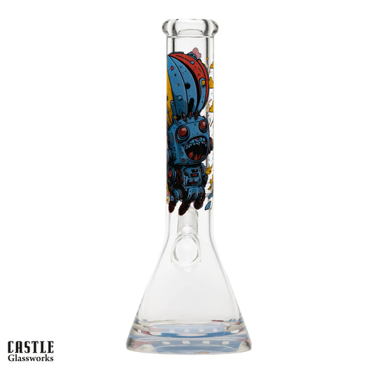 14" Retro Robot Beaker Bong 9mm