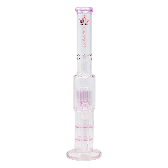 Maple Glass Double Honeycomb + Tree Perc - Pink