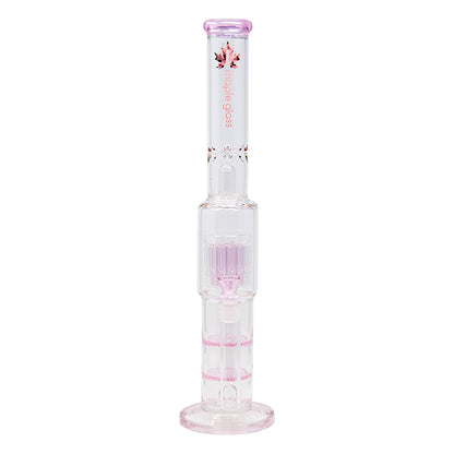 Maple Glass Double Honeycomb + Tree Perc - Pink