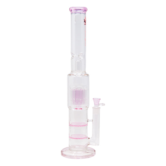 Maple Glass Double Honeycomb + Tree Perc - Pink