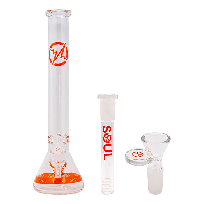 Soul Glass 18" Beaker - Orange