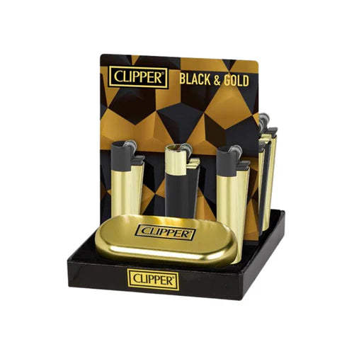 Clipper Lighters - Black & Gold