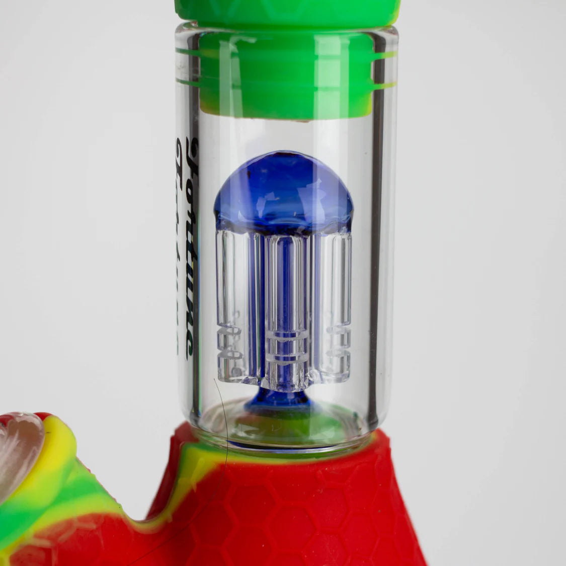 Silicone Beaker w/ Tree Perc - Rasta