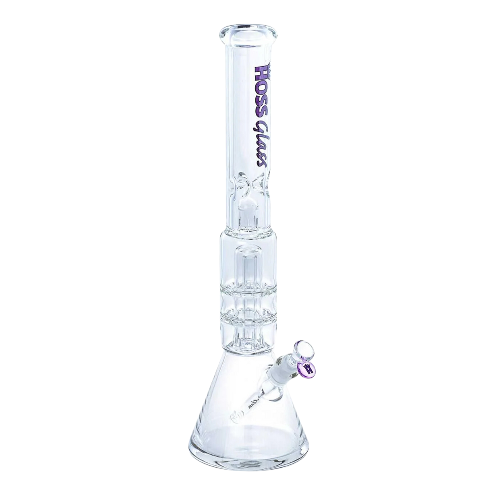 Hoss Glass Double-Disk Perc Beaker