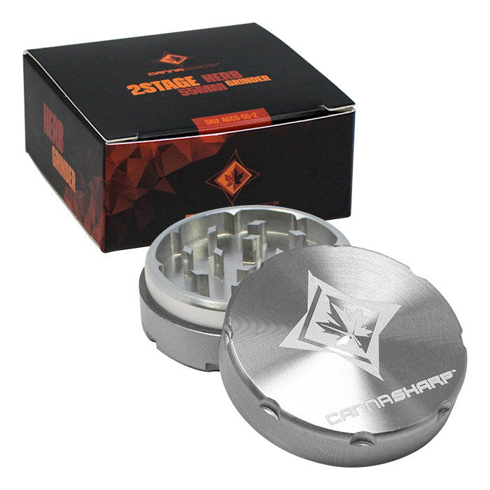 Cannasharp 2-Piece Grinder - Silver