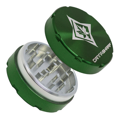 Cannasharp 2-Piece Grinder - Lake Green