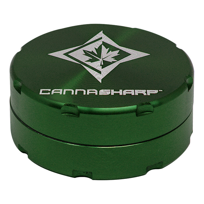 Cannasharp 2-Piece Grinder - Lake Green