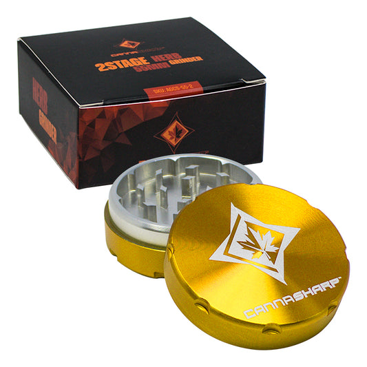 Cannasharp 2-Piece Grinder - Gold