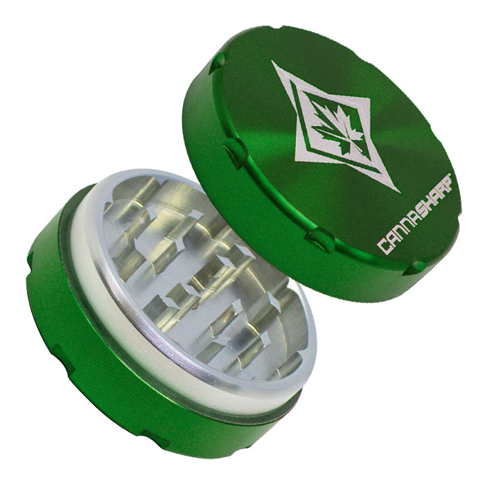 Cannasharp 2-Piece Grinder - Green