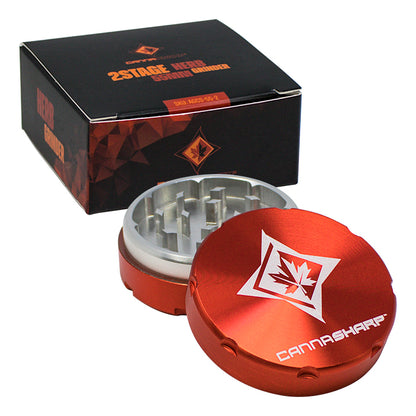 Cannasharp 2-Piece Grinder - Red