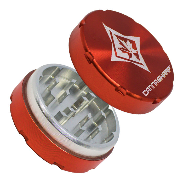 Cannasharp 2-Piece Grinder - Red