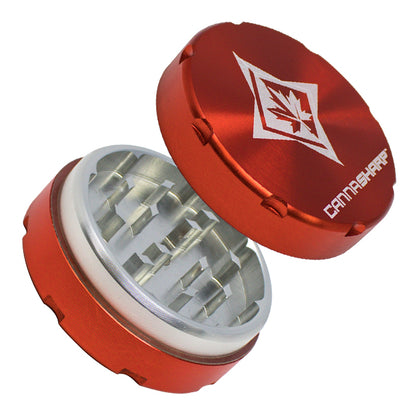 Cannasharp 2-Piece Grinder - Red