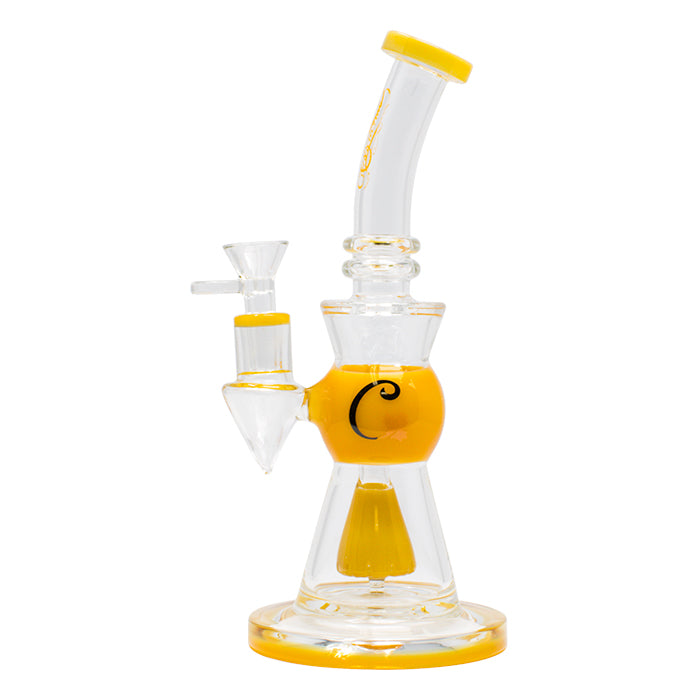 Cannatonik Pyramid Perc Bong + Rig - Yellow