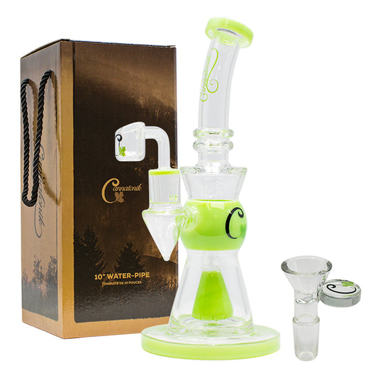 Cannatonik Pyramid Perc Bong + Rig - Green