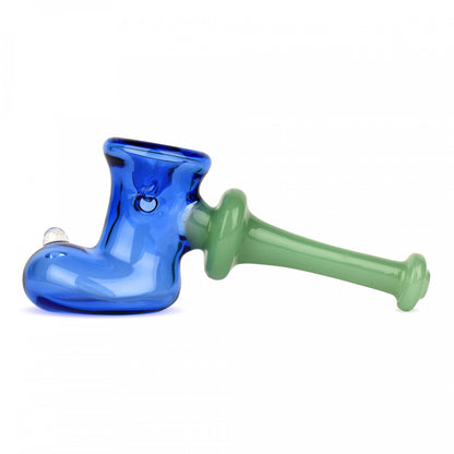 Red Eye Glass Boot Hammer Hand Pipe - Blue