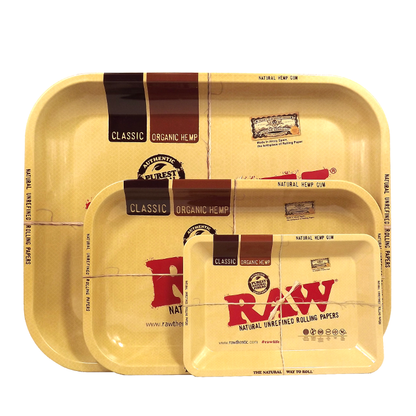 RAW Organic Hemp Rolling Tray - Large with Lid