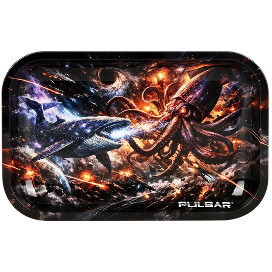 Pulsar Metal Rolling Tray - 11"x7 Ocean of Time and Space