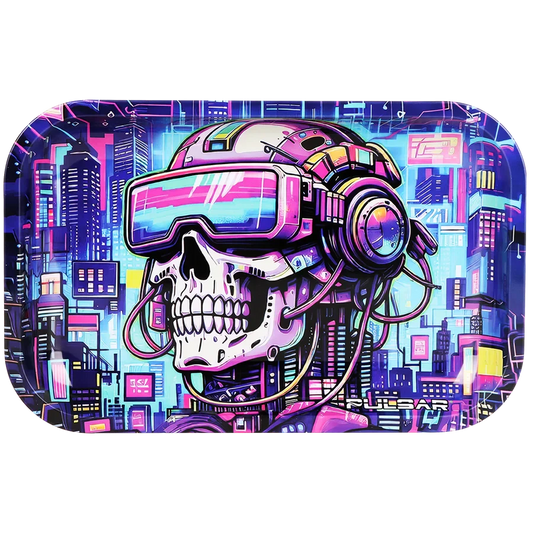 Pulsar Metal Rolling Tray - 11"x7 Cyber Pilot