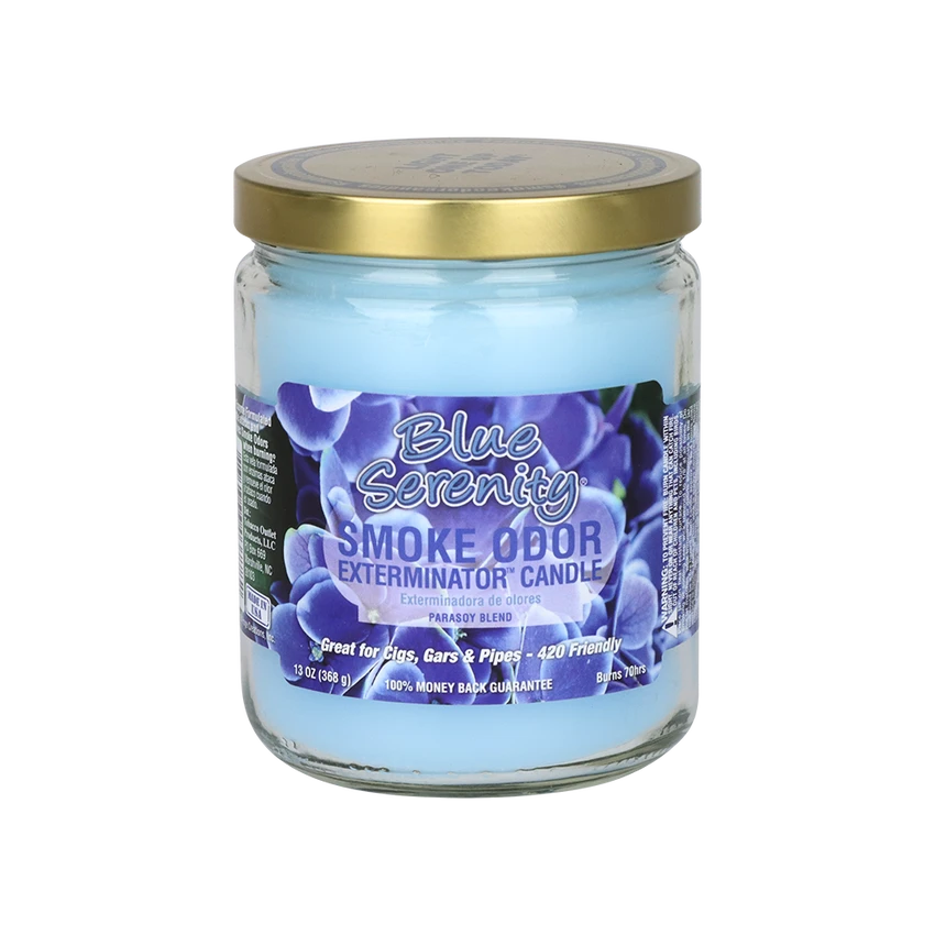 Smoke Odor Exterminator Candle 13oz Blue Serenity