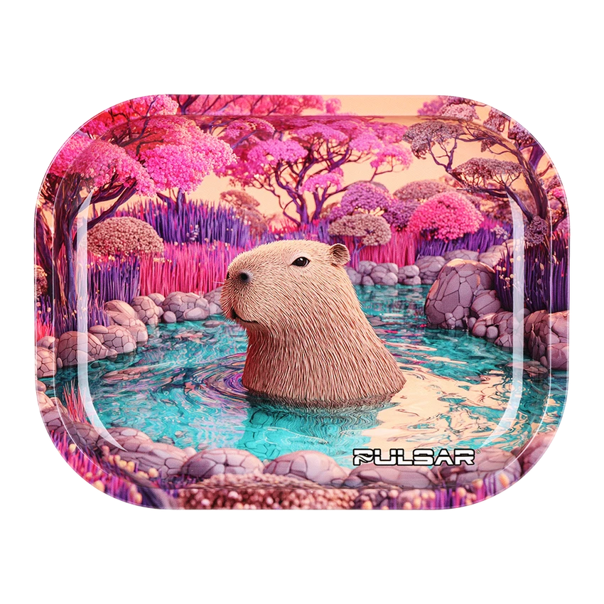 Pulsar Mini Metal Rolling Tray / 7"x5.5" Capybara Spa