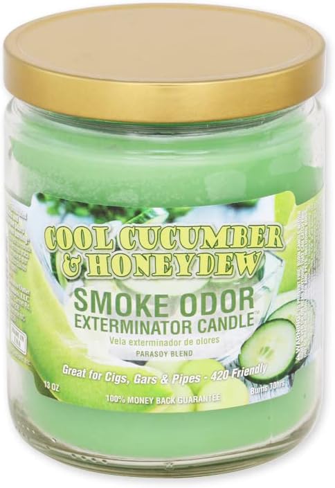 Smoke Odor Exterminating Candle - Cool Cucumber + Honeydew