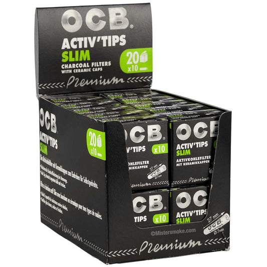OCB Activ'Tips Slim Activated Charcoal Filters