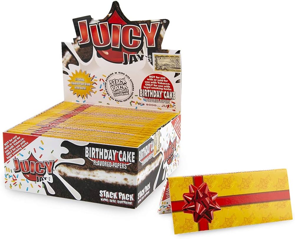 Juicy Jay's Flavored Papers King Size - Birthday Cake (stack pack)