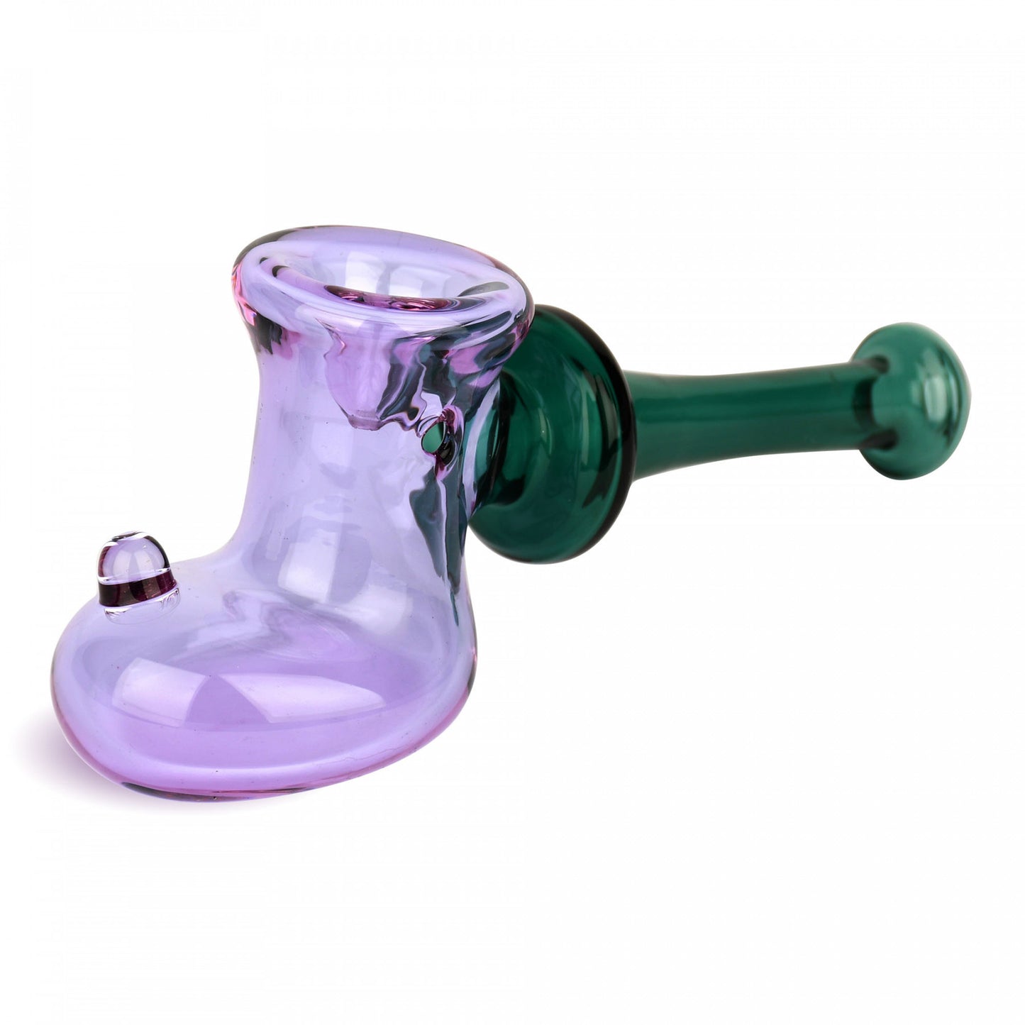 Red Eye Glass Boot Hammer Hand Pipe - Purple