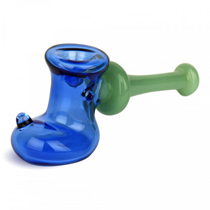 Red Eye Glass Boot Hammer Hand Pipe - Blue